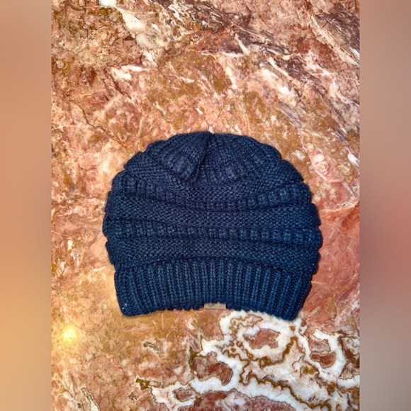 Navy Knit Beanie - Picture 2 of 4